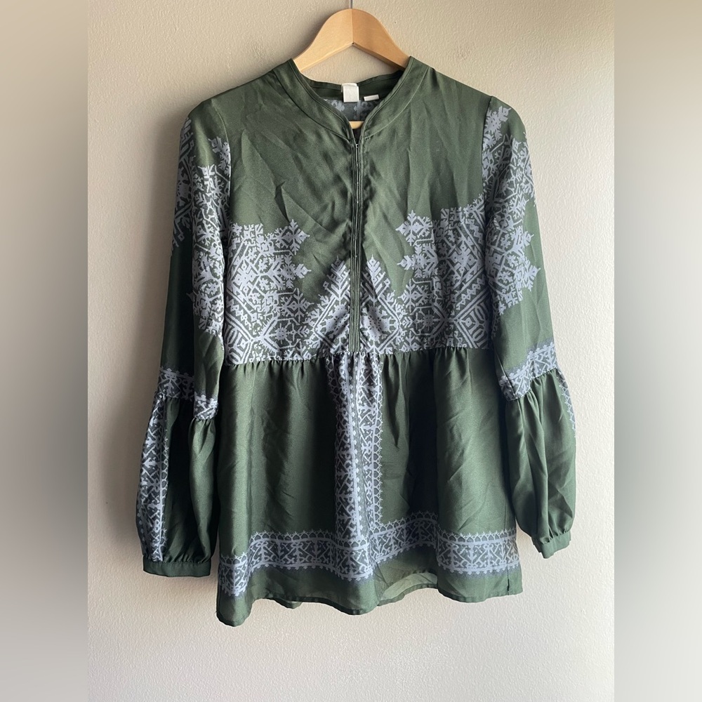 Anthropologie Konrad Joseph Green Blouse Size Medium